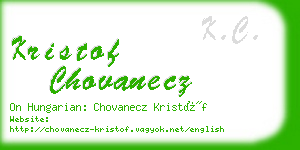 kristof chovanecz business card